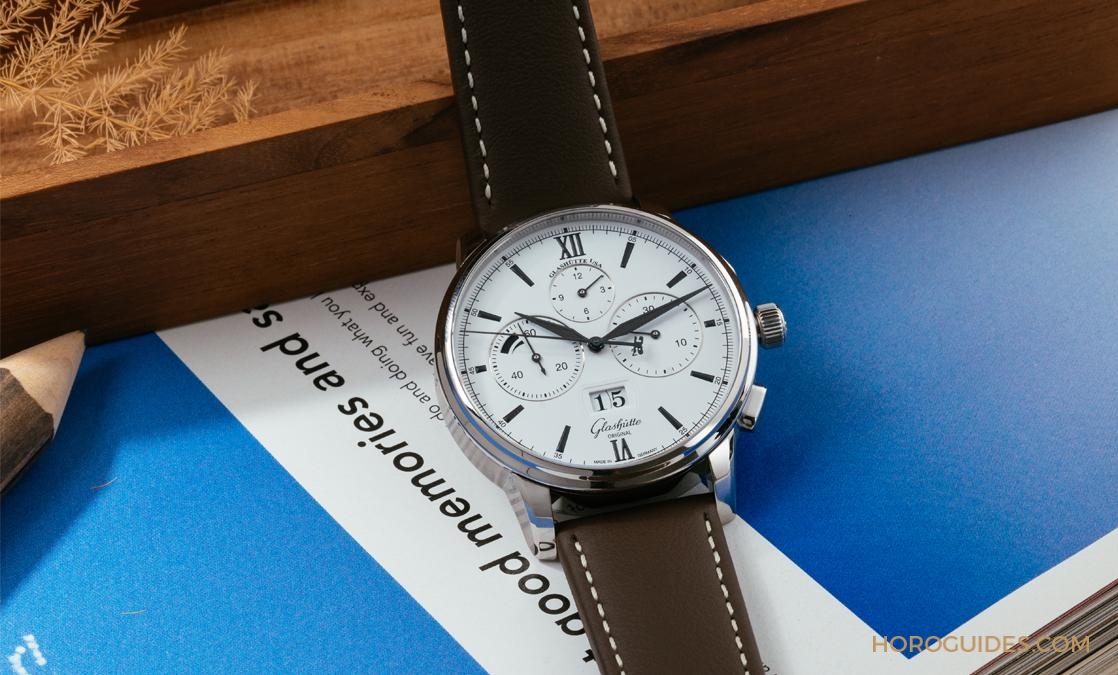 GLASHÜTTE ORIGINAL - 什麼時候看都經典 黑白配色的GO議員大日曆計時腕錶