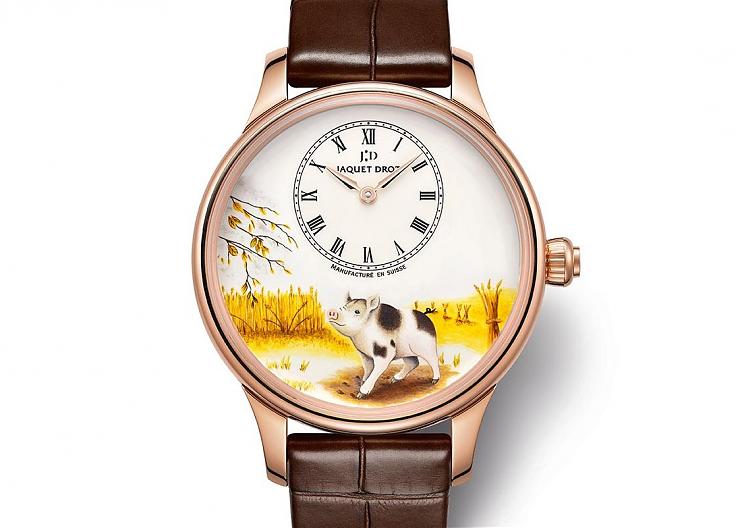 JAQUET DROZ 十二生肖豬年來報到！Petite Heure Minute Pig 