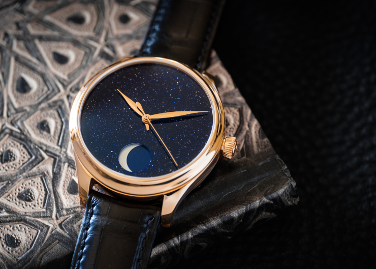 高級製錶的叛逆靈魂 | H. MOSER & CIE.勇創者恆動月相砂金石概念腕錶