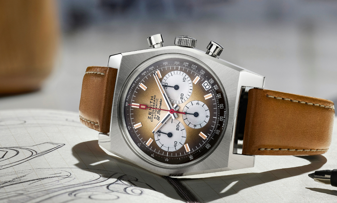ZENITH - 暖棕煙燻調面盤｜ZENITH Chronomaster Revival A385復刻版腕錶