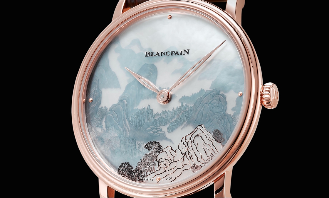 BLANCPAIN - 錶盤薄如蟬翼，3D山水空靈如斯｜台灣限定！Blancpain大藝術家系列珍珠母貝剪影浮雕腕錶
