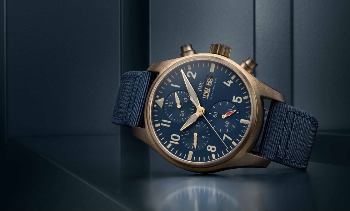 IWC - 青銅錶殼搭藍面的迷人懷舊感｜IWC飛行員計時41青銅版