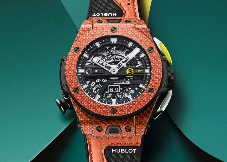 橘色、超輕量、可計桿數,Hublot Big Bang Unico高爾夫球錶新色亮相