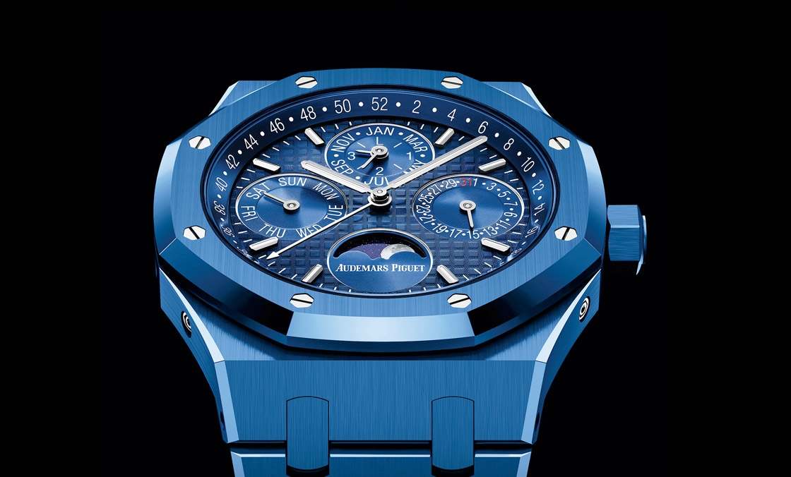 AUDEMARS PIGUET - 愛彼第一只藍色陶瓷錶！皇家橡樹萬年曆藍色陶瓷鍊帶腕錶