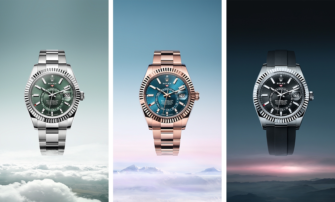 ROLEX - 勞力士天行者Sky-Dweller半金材質推出薄荷綠新色，玫瑰金材質搭配專屬藍綠色錶盤