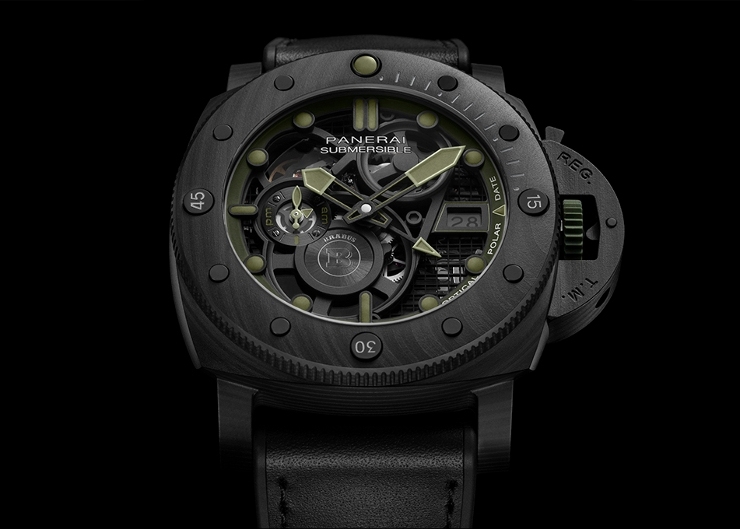 Panerai x Brabus聯名腕錶第三發!Panerai Submersible S BRABUS Verde Militare Edition專業潛水腕錶-PAM01283