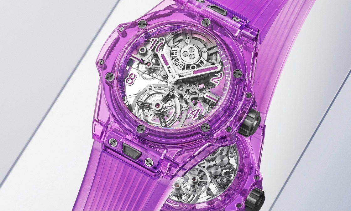 HUBLOT - HUBLOT Big Bang 紫色藍寶石陀飛輪腕錶 吸睛度超乎期待的珍稀工藝傑作