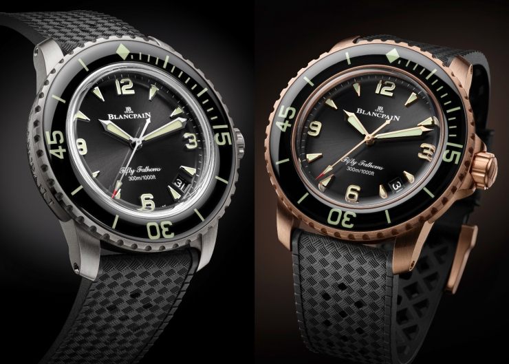 42mm新成員報到！BLANCPAIN Fifty Fathoms 18K紅金、23級鈦金新款登場