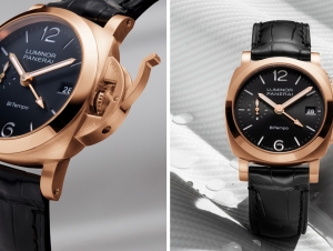 以Goldtech貴金屬材質入作！PANERAI Luminor Quaranta BiTempo腕錶再添一延伸新作PAM01641