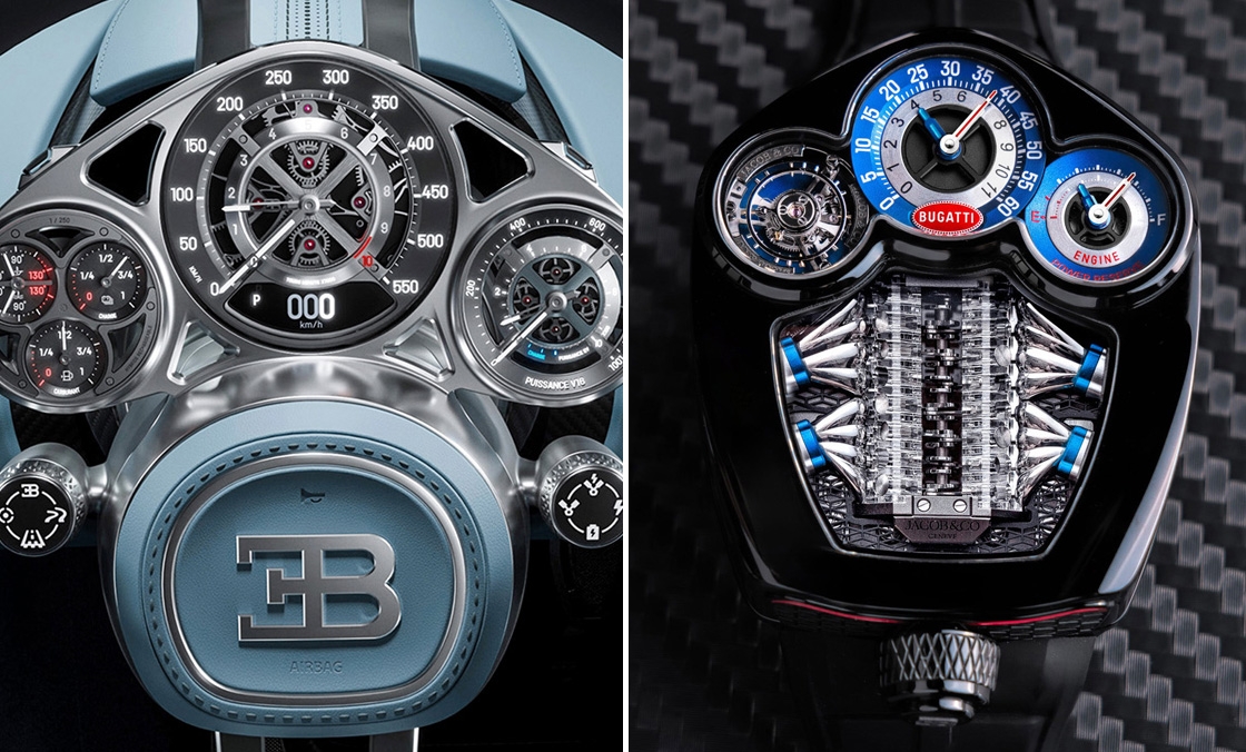 JACOB & CO. - BUGATTI - BU300.22.AA.AA.A - 微型V16氣缸的工程奇觀 ｜Jacob & Co.  Bugatti Tourbillon