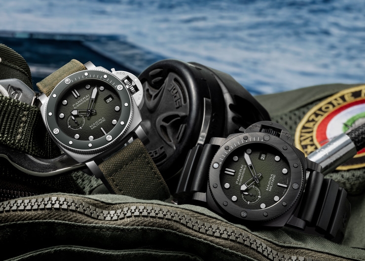 軍事本色，與義大利海軍航空隊同行｜PANERAI Submersible Marina Militare系列PAM01697、PAM01698