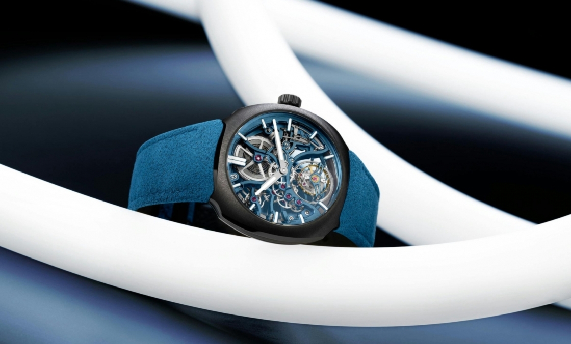 H. MOSER & CIE - STREAMLINER - 6814-2100 - 亨利慕時疾速者首度換上碳灰色陶瓷，Alpine聯名鏤空陀飛輪限量100枚