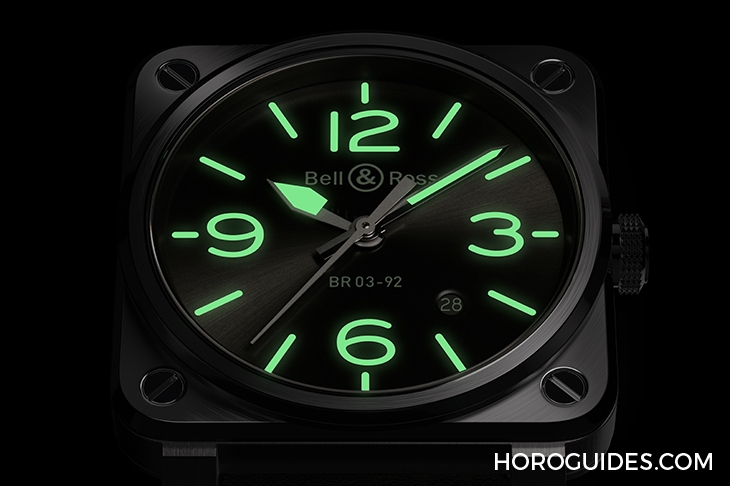 BELL & ROSS - INSTRUMENTS - BR0392-GC3-ST/SCA - 磷光綠夜光x碳灰面新色|BELL & ROSS Lum系列BR 03-92