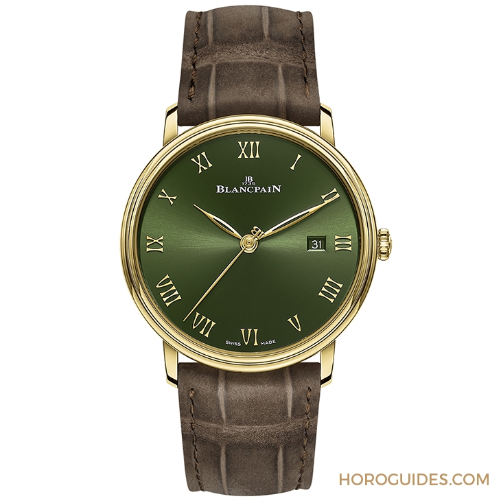 BLANCPAIN - VILLERET - 6651-1453-55A - BLANCPAIN寶珀推出全新綠面Villeret 超薄腕錶 !