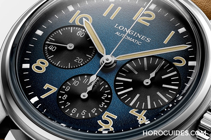LONGINES - HERITAGE - L2.816.1.93.2 - 煙燻藍面初登場！LONGINES Avigation BigEye首款鈦金屬腕錶