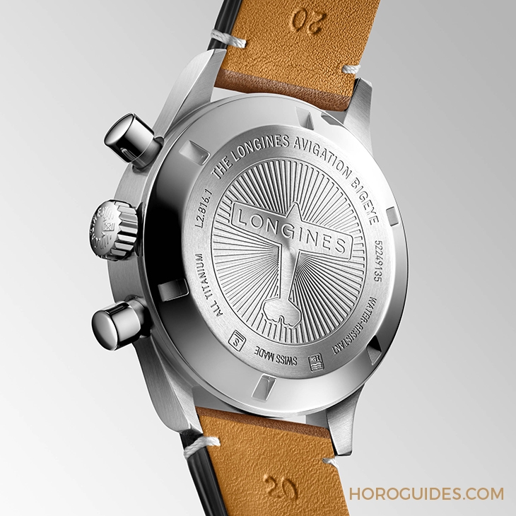 LONGINES - HERITAGE - L2.816.1.93.2 - 煙燻藍面初登場！LONGINES Avigation BigEye首款鈦金屬腕錶