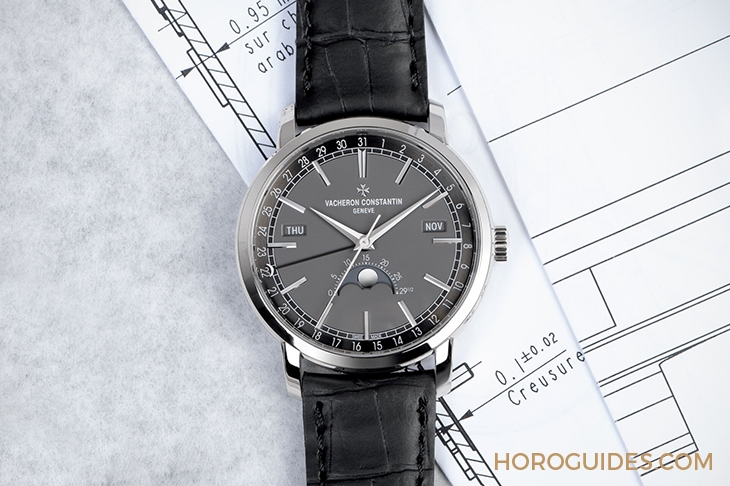 VACHERON CONSTANTIN - TRADITIONNELLE - 4010T/000G-B740 - 白金材質、天鵝絨質感灰面，江詩丹頓Traditionnelle全日曆腕錶新色亮相