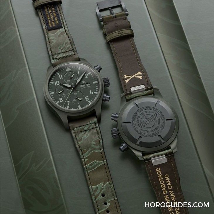 IWC - PILOT - IW389106 - 迷彩、刺繡布貼，SBTG街頭潮味上手｜IWC x SBTG特別版錶帶套裝