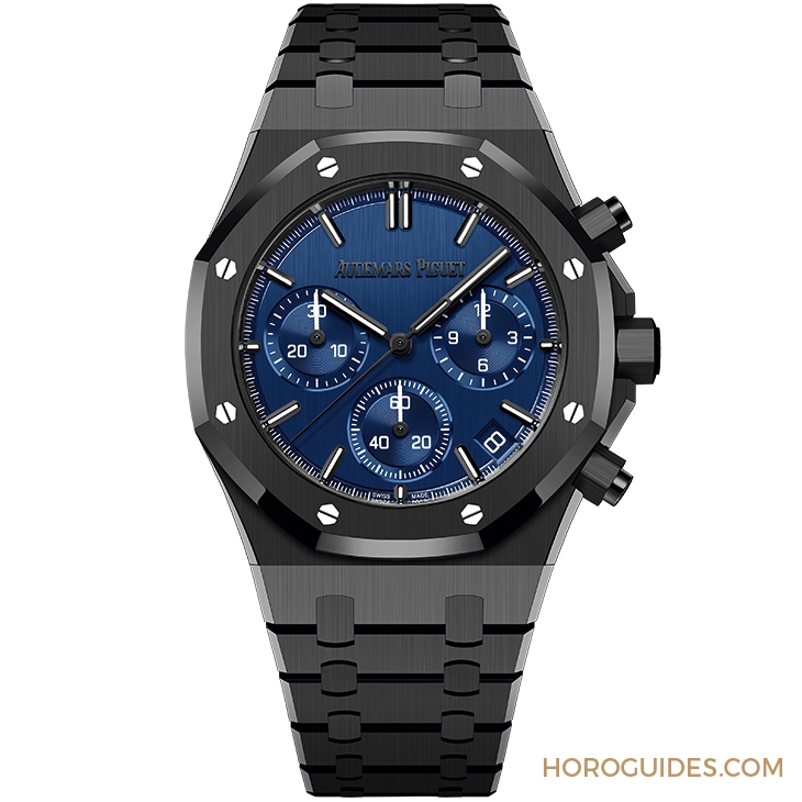 AUDEMARS PIGUET - ROYAL OAK - 26240CE.OO.1225CE.98 - 110萬美元高價落槌的獨一無二之作！愛彼皇家橡樹自動上鍊黑陶瓷藍面款