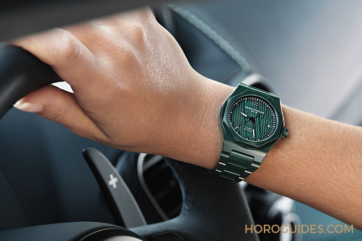 GIRARD-PERREGAUX - LAUREATO - 81010-32-3081-1CX - 英國賽車綠的超激魅力！芝柏表桂冠系列綠色陶瓷腕表阿斯頓·馬丁特別版 42毫米 & 38毫米