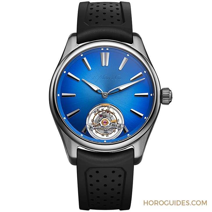 H. MOSER & CIE - PIONEER - 3200-1217 - 超醒目北極藍面盤加持!亨利慕時開拓者系列錶徑40毫米新規格現身