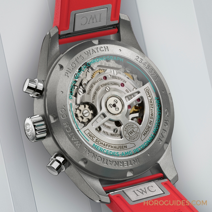 IWC - PILOT - IW388114 - 超搶眼邁阿密粉！IWC飛行員計時腕錶41 Mercedes-AMG馬石油F車隊特別版腕錶