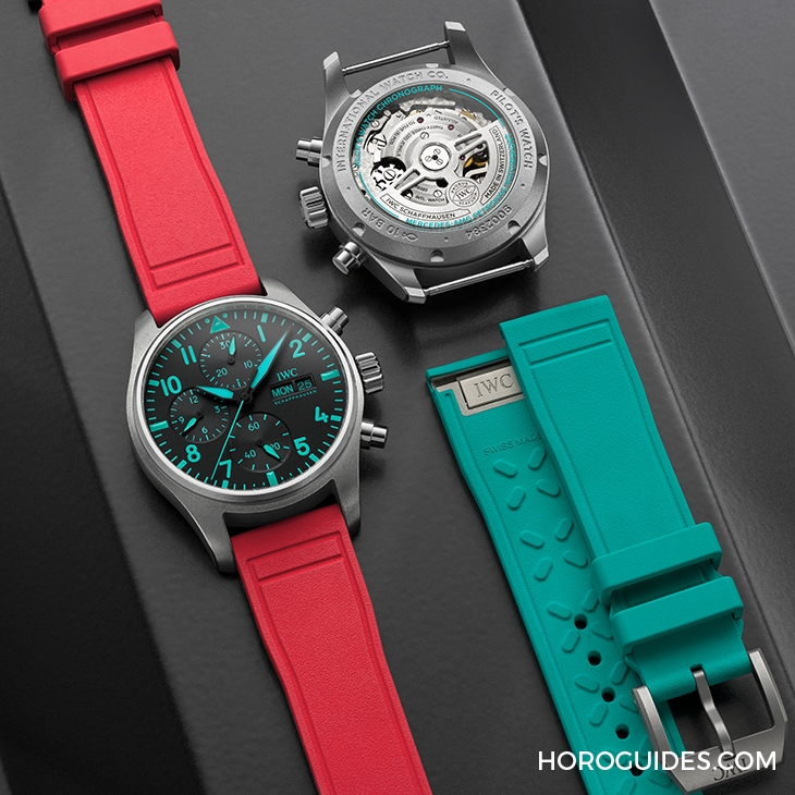 IWC - PILOT - IW388114 - 超搶眼邁阿密粉！IWC飛行員計時腕錶41 Mercedes-AMG馬石油F車隊特別版腕錶