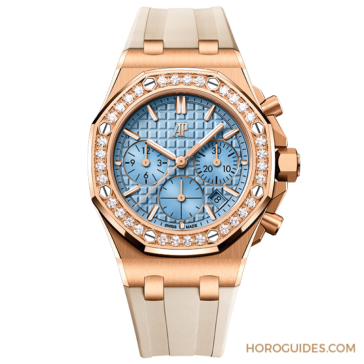 AUDEMARS PIGUET - ROYAL OAK OFFSHORE - 26236BA.YY.D346CA.01 - 寶石圈與彩色面盤的華麗方程式|AP皇家橡樹離岸型37毫米自動上鍊計時碼錶