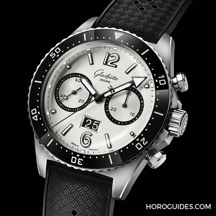 GLASHÜTTE ORIGINAL - Spezialist - 1-37-23-03-80-70 - Glashütte Original推出SeaQ計時碼錶新色"Silver Screen"熊貓面