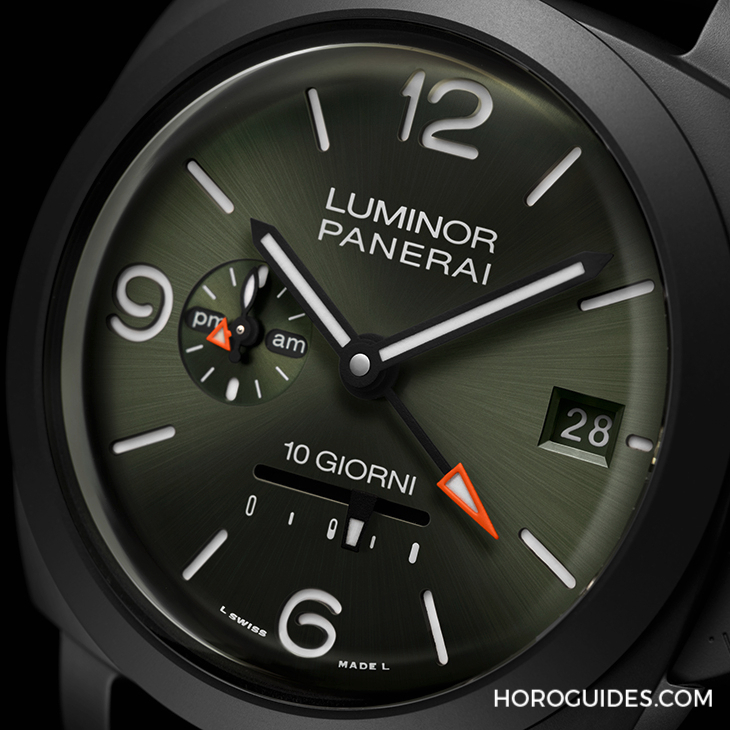 PANERAI - LUMINOR - PAM01483 - PANERAI綠面黑陶瓷十日鍊新作| Luminor Dieci Giorni GMT PAM01483