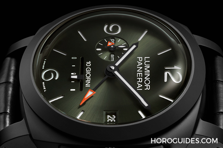 PANERAI - LUMINOR - PAM01483 - PANERAI綠面黑陶瓷十日鍊新作| Luminor Dieci Giorni GMT PAM01483