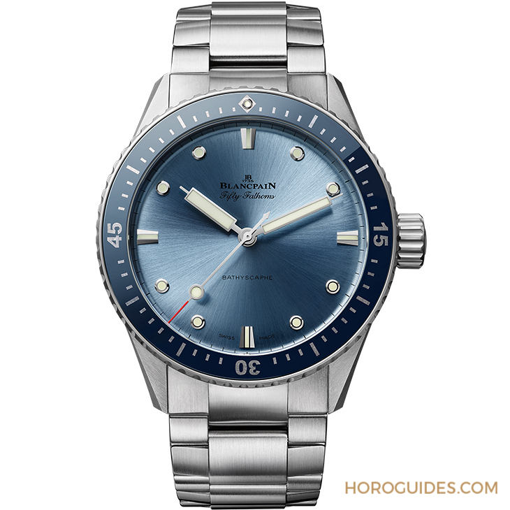 BLANCPAIN - FIFTY FATHOMS - 5005-1140-71S - 迷人螢光藍！Blancpain台北101專賣店獨家限定之作，五十噚深潛器藍眼淚腕錶