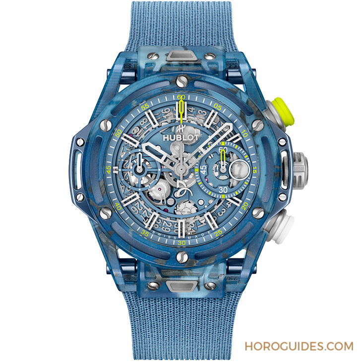 HUBLOT - BIG BANG - 441.QKB.5120.NR.DJO24 - 這支錶有他的網球魂!以球拍與球衣纖維入作的HUBLOT BIG BANG UNICO喬科維奇計時碼錶