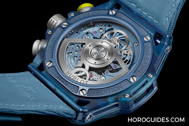 HUBLOT - BIG BANG - 441.QKB.5120.NR.DJO24 - 這支錶有他的網球魂!以球拍與球衣纖維入作的HUBLOT BIG BANG UNICO喬科維奇計時碼錶