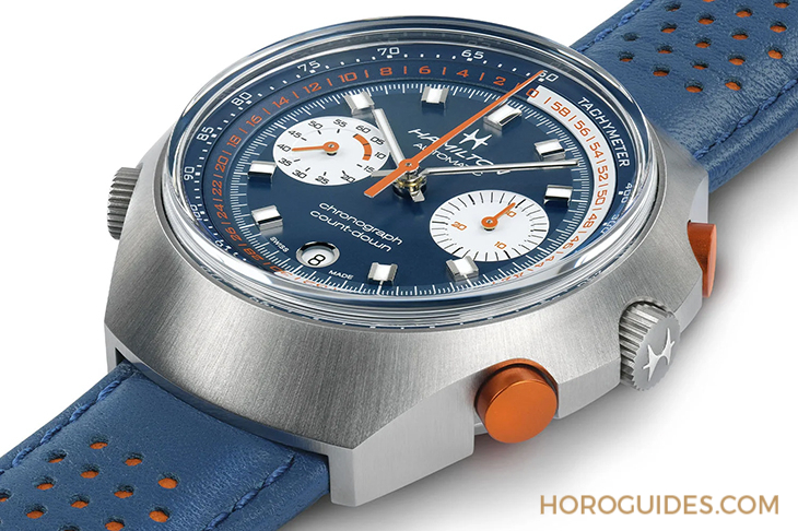 HAMILTON - AMERICAN CLASSIC - H51606640 - 1970年代賽車風華再現,HAMILTON Chrono-Matic 50限量藍色版登場