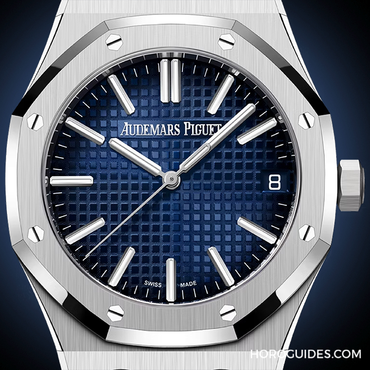 AUDEMARS PIGUET - ROYAL OAK - 15510BC.OO.1320BC.04 - AP愛彼Royal Oak皇家橡樹再添新色，煙燻藍搭配18K白金展現不凡質感