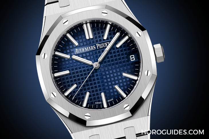 AUDEMARS PIGUET - ROYAL OAK - 15510BC.OO.1320BC.04 - AP愛彼Royal Oak皇家橡樹再添新色，煙燻藍搭配18K白金展現不凡質感