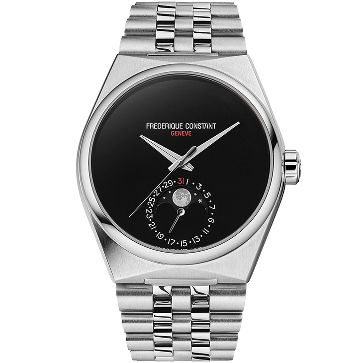 FRÉDÉRIQUE CONSTANT - 自家機芯 - FC-716ONB3NH6B - 康斯登 Highlife 系列首款月相腕錶，Onyx Moon 展現純黑美學