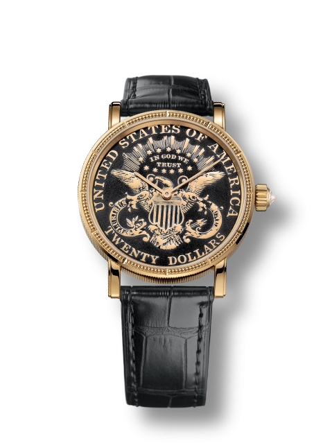CORUM - 霸氣雙鷹 CORUM 全新金銀錢幣腕錶