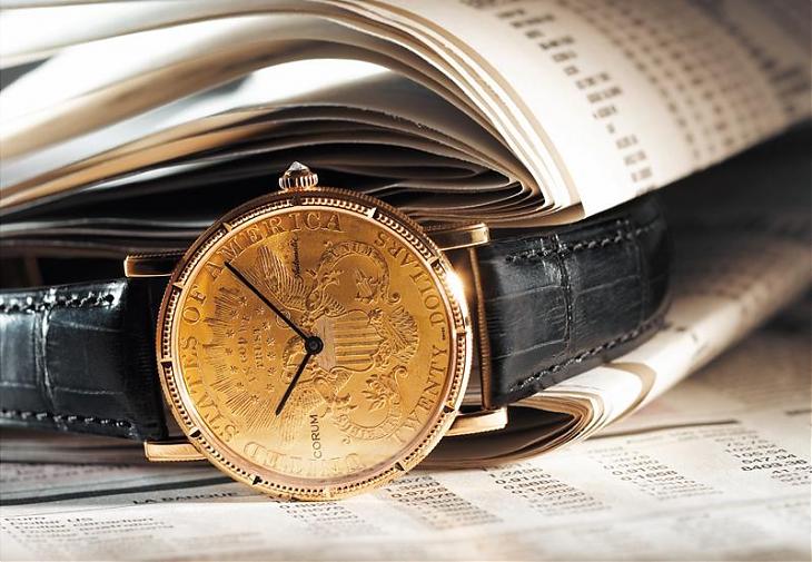 CORUM - 霸氣雙鷹 CORUM 全新金銀錢幣腕錶