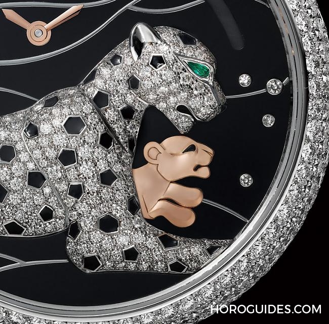 CARTIER - 戴上手的藝術品 卡地亞Panthères et Colibri動力儲存顯示