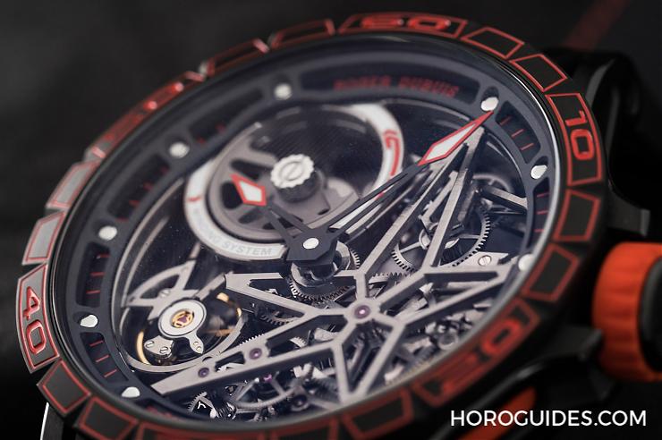 ROGER DUBUIS - EXCALIBUR - RDDBEX0695 - 鏤空透視 ROGER DUBUIS冠軍的時空力量 Excalibur Spider Pirelli鏤空自動上鍊腕錶