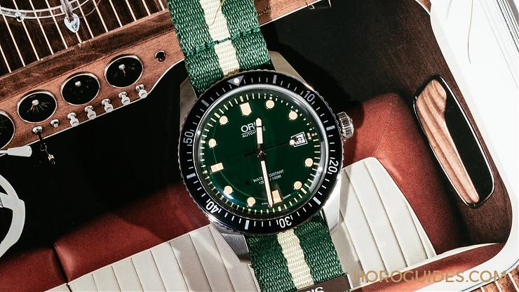 ORIS - 復古綠錶盤ORIS Divers,Dome式鏡面時代感大加分