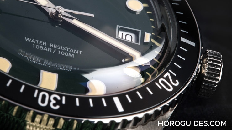 ORIS - 復古綠錶盤ORIS Divers,Dome式鏡面時代感大加分