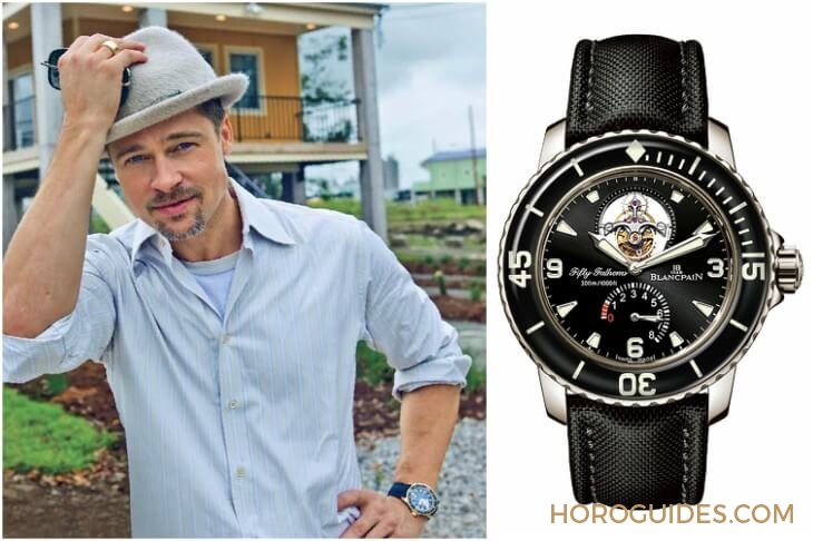 BREITLING - [名人錶盒]盤點百年靈代言人Brad Pitt的名錶收藏，除了PP、勞力士還有......