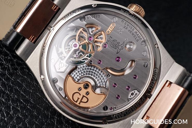 GIRARD-PERREGAUX - LAUREATO - 99105-26-231-BB6A - 芝柏不是只有金橋一種選擇：尺寸、材質、功能都到位的Laureato半金陀飛輪