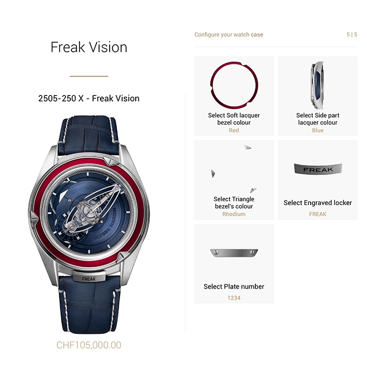 ULYSSE NARDIN - FREAK - 2505-250 - Pre-SIHH 2019 雅典錶FreakIT奇想定製,22個零部件客製單一價格
