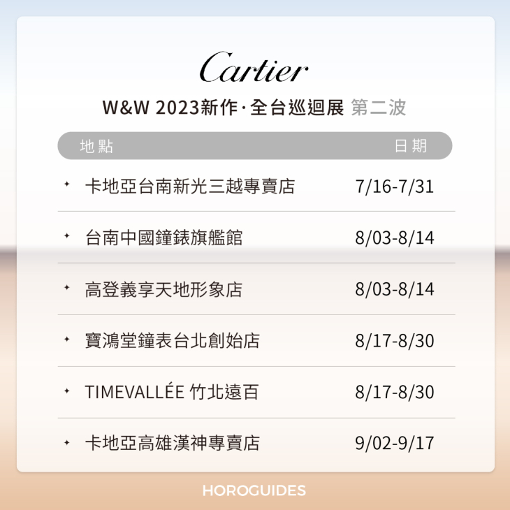 CARTIER - 亞洲首站!Cartier W&W 2023全台巡迴,限時鑑賞話題新作