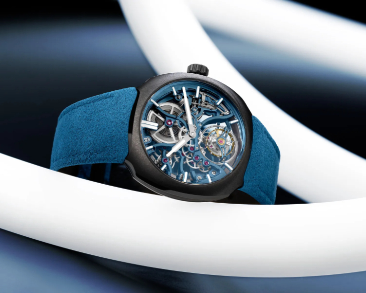H. MOSER & CIE - STREAMLINER - 6814-2100 - 亨利慕時疾速者首度換上碳灰色陶瓷，Alpine聯名鏤空陀飛輪限量100枚