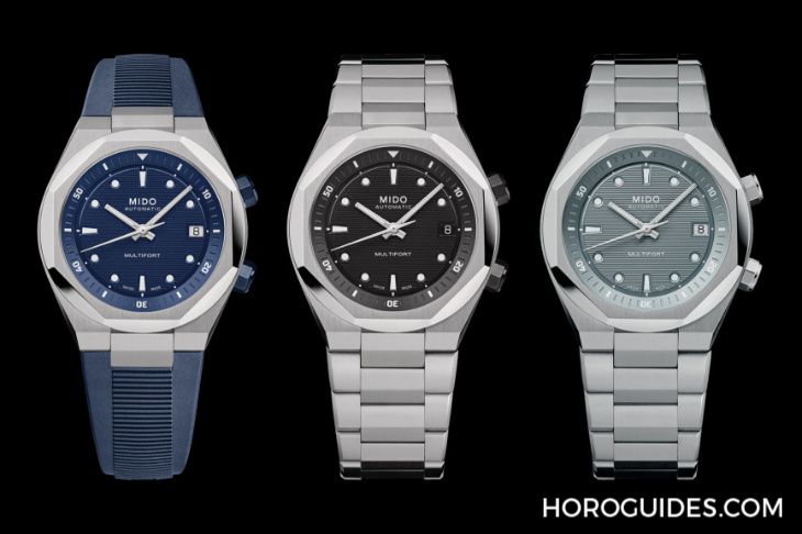 MIDO - MULTIFORT - M047.507.11.051.00 - 入門級八角形錶圈運動錶！MIDO推出全新Multifort 8 Two Crowns